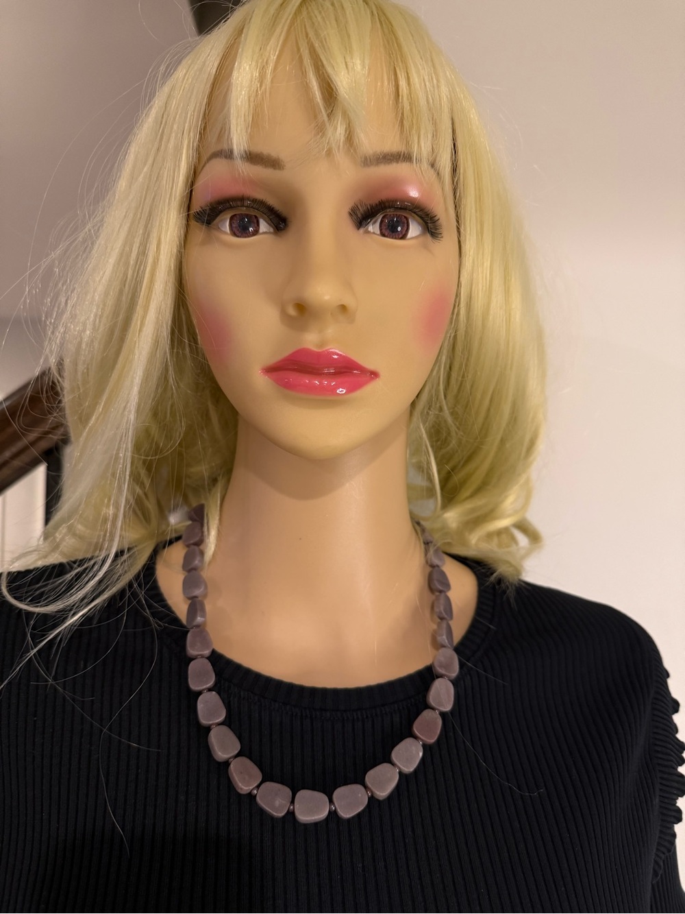 Laila Rowe Matte Lavender Stone Necklace for Women - Subtle Chic